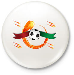 printfashion Futball - Kitűző, hűtőmágnes - Fehér (14883853)