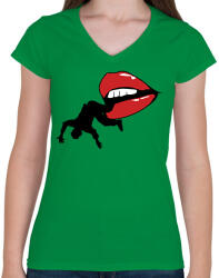 printfashion Férfifaló - Női V-nyakú póló - Zöld (1944920)