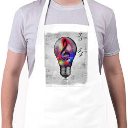 printfashion Zene a megoldás - Kötény - Fehér (4906387)