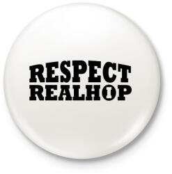 printfashion Respect - Kitűző, hűtőmágnes - Fehér (7513405)