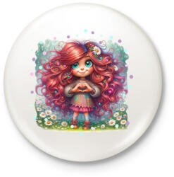 printfashion Szeretlek - Kitűző, hűtőmágnes - Fehér (15602165)