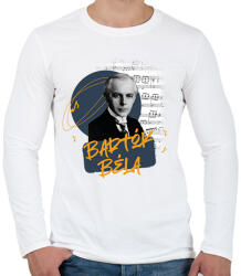 printfashion Bartók Béla - Férfi hosszú ujjú póló - Fehér (7642735)