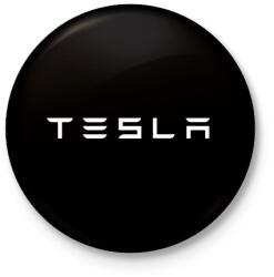 printfashion TESLA fehér - Kitűző, hűtőmágnes - Fekete (5362995)