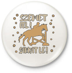 printfashion Szemet fel, sarkat le - Kitűző, hűtőmágnes - Fehér (12721250)