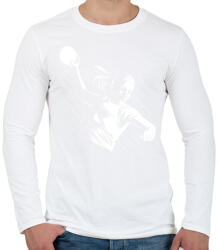 printfashion Kézilabdás - Férfi hosszú ujjú póló - Fehér (12657158)