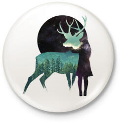 printfashion Let the universe love you - Kitűző, hűtőmágnes - Fehér (3074746)