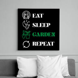 printfashion Garden, repeat - Vászonkép - Fekete (15498982)