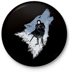 printfashion Farkas - Kitűző, hűtőmágnes - Fekete (3097130)