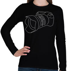 printfashion Camera - Női hosszú ujjú póló - Fekete (5328845)