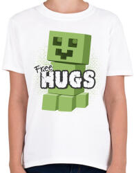 printfashion Minecraft ölelés - Gyerek póló - Fehér (876583)