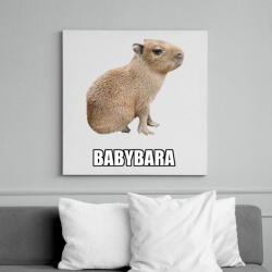 printfashion Capybara család - Babybara - Vászonkép - Fehér (13854747)