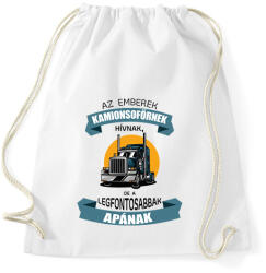 printfashion Az emberek kamionsofőrnek hívnak - Sportzsák, Tornazsák - Fehér (6547527)