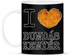 printfashion I love Bundás kenyér - Bögre - Fekete (10698101)