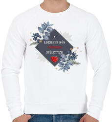 printfashion Legszebb noők május - Férfi pulóver - Fehér (2750496)