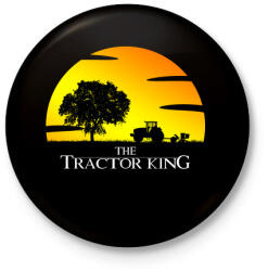 printfashion The Tractor King - Kitűző, hűtőmágnes - Fekete (3103109)