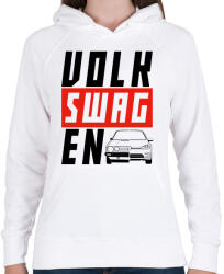 printfashion VOLK-SWAG-EN - Női kapucnis pulóver - Fehér (1976920)