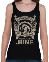 printfashion A legjobbak júniusban születnek - Női atléta - Fekete (912545)