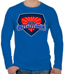 printfashion SUPEROSZIFŐ - Férfi hosszú ujjú póló - Királykék (11483920)