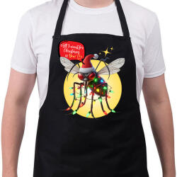 printfashion All I want for Christmas is You! - Vicces karácsonyi szúnyog - Kötény - Fekete (15269085)