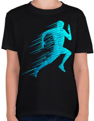 printfashion futás - Gyerek póló - Fekete (13867203)