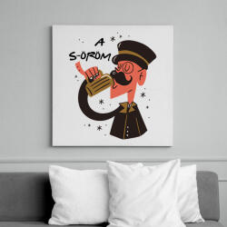 printfashion Söröm - S-öröm - Vászonkép - Fehér (6635177)