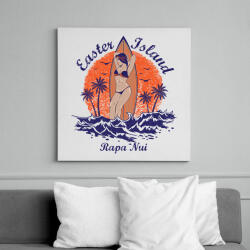 printfashion Rapa Nui - Vászonkép - Fehér (6620958)