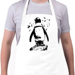 printfashion pingvin rajz - Kötény - Fehér (4909948)