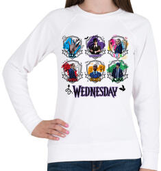 printfashion #Wednesday friends - Női pulóver - Fehér (11788550)