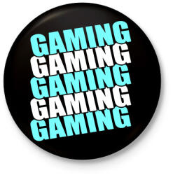 printfashion Gaming - Kitűző, hűtőmágnes - Fekete (3096342)