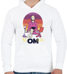 printfashion wOMan az igazi guru anya - Férfi kapucnis pulóver - Fehér (4758794)