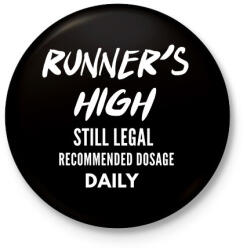 printfashion RUNNER'S2 - Kitűző, hűtőmágnes - Fekete (3099243)