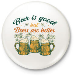 printfashion Sörös mottó - Kitűző, hűtőmágnes - Fehér (13094288)