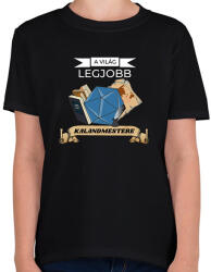 printfashion A Világ Legjobb Kalandmestere (kék) - Gyerek póló - Fekete (2651914)