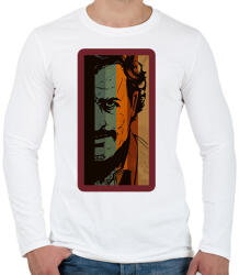 printfashion Escobar - Férfi hosszú ujjú póló - Fehér (1747217)