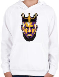 printfashion Lebron James - Gyerek kapucnis pulóver - Fehér (2420520)