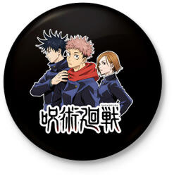printfashion Jujutsu Kaisen - Kitűző, hűtőmágnes - Fekete (14861335)