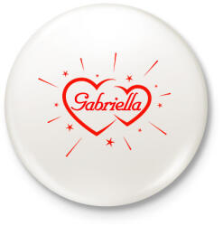 printfashion Gabriella - Kitűző, hűtőmágnes - Fehér (11951046)