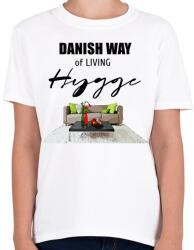 printfashion danish way of living hygge - Gyerek póló - Fehér (1875612)
