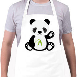 printfashion Pandás póló - Kötény - Fehér (4903808)