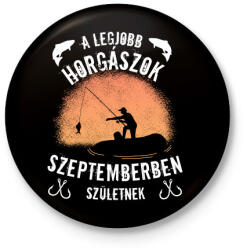 printfashion a legjobb horgászok - Kitűző, hűtőmágnes - Fekete (4988100)