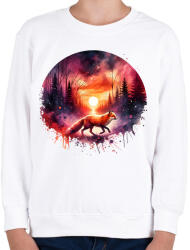 printfashion Cuki erdei róka - Gyerek pulóver - Fehér (15371528)