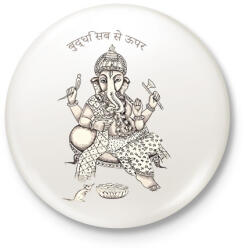 printfashion Bölcsesség mindenek felett - Kitűző, hűtőmágnes - Fehér (7636591)