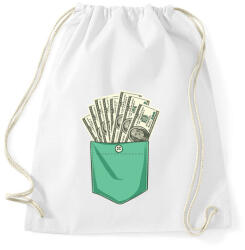 printfashion ZSEB-Dollár - Sportzsák, Tornazsák - Fehér (280750)
