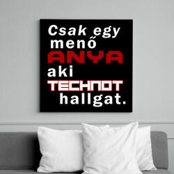 printfashion Anya, aki technot hallgat. - Vászonkép - Fekete (6653001)