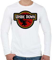 printfashion Upside Down - Férfi hosszú ujjú póló - Fehér (1805092)