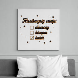 printfashion Hiszékenység szintje - Vászonkép - Fehér (8527076)