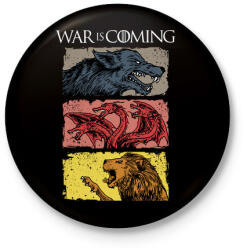 printfashion War is Coming - Kitűző, hűtőmágnes - Fekete (3097524)