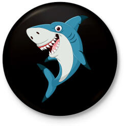 printfashion cápa - Kitűző, hűtőmágnes - Fekete (13760211)