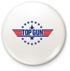 printfashion Top Gun - Kitűző, hűtőmágnes - Fehér (7500567)