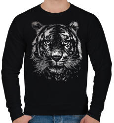 printfashion Tigris - Férfi pulóver - Fekete (7647454)